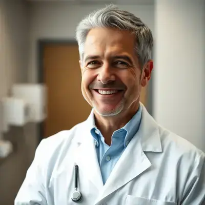 Dr. Landrum with patient