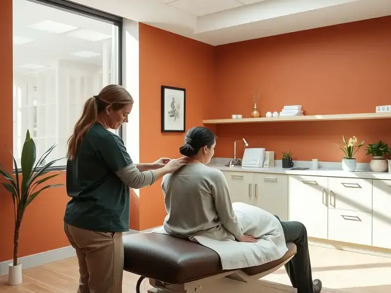 Chiropractic treatment room